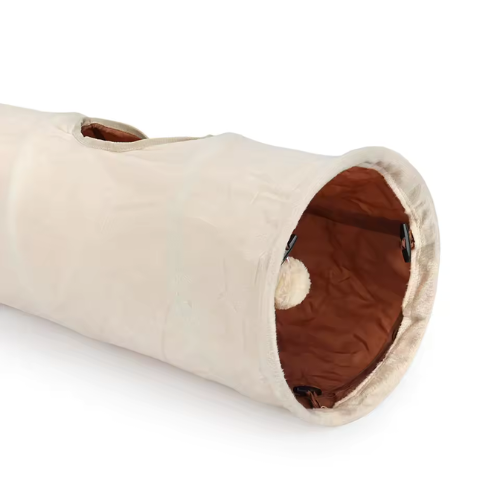 Foldable Plush Rolling Cat Tunnel