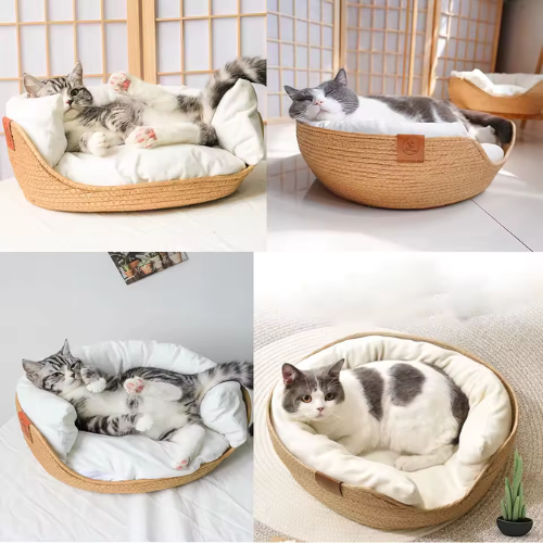 Handmade Bamboo Cat Nest