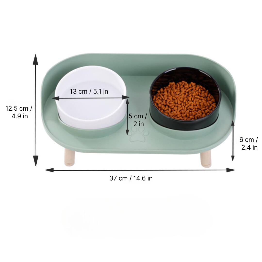 Double Bowl Cat Feeder